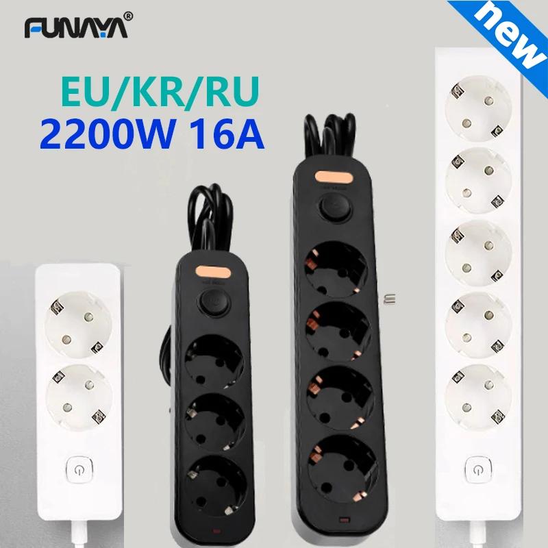 EU KR Ƽ ͽټ ,   ġ ̺ , 1.8m ̺, 3, 4, 5 ܼƮ, 16A, 2200W, AC110  220V